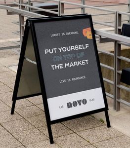 Xách tay một khung biểu ngữ đứng cho quảng cáo ngoài trời cho triển lãm thương mại thiết bị signage Display racks và biển quảng cáo - Product Image 2