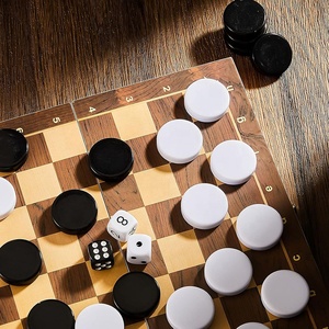Ensemble de jeu en céramique de 30 pièces pour les pions de dames, les jeux de backgammon et les échecs, compatible avec le jeu de dames, les pions de backgammon - Product Image 5