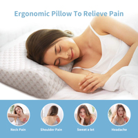 OEM le meilleur lit sommeil cale Contour orthopédique papillon forme oreillers dormeur latéral anti ronflement cervical mémoire oreiller en mousse