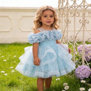 <span class=keywords><strong>Robe</strong></span> de fête d'anniversaire pour enfants MQATZ, 2 ans, sans manches, col rond, longueur genoux, volants, paillettes, <span class=keywords><strong>robe</strong></span> de princesse - Product Image 4