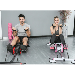 Ejercitador multifuncional <span class=keywords><strong>para</strong></span> abdominales, ayuda <span class=keywords><strong>para</strong></span> sentarse, rueda de abs de núcleo rojo plegable, juego de entrenamiento muscular <span class=keywords><strong>con</strong></span> almohadilla <span class=keywords><strong>para</strong></span> la rodilla - Product Image 4