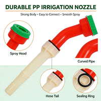 Connecteur de tuyau en plastique PP, débit d'eau doux et délicat, protège les jeunes plantes, livraison rapide, buse d'arrosage pour pépinière