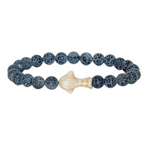 2025 Summer Beach Naturstein Perlen Armband Edelstein Elastisches Armband Sinnvolles Rosenquarz Delphin Armband für Frauen Männer - Product Image 1