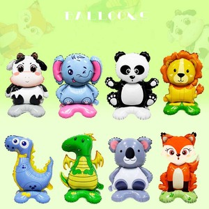 Globos de Aluminio con Forma de Animales de Dibujos Animados en 3D: Dinosaurio, Panda, Conejo, Mono, para Decoración de Fiestas de Cumpleaños, Baby Shower, Safari en la Selva, Zoológico - Product Image 2
