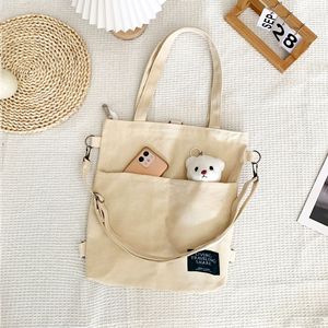 Eco-Friendly Canvas Cotton Tote Shopping <b>Bag</b> with Zipper Customized Logo Handle Recyclable and Durable-Wholesale - Product Image 2