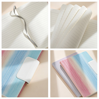 Carnet A5 personnalisé à dégradé de couleurs avec fermeture magnétique, journal en papier épais avec marque-page en ruban, carnet de notes pour le bureau et les affaires