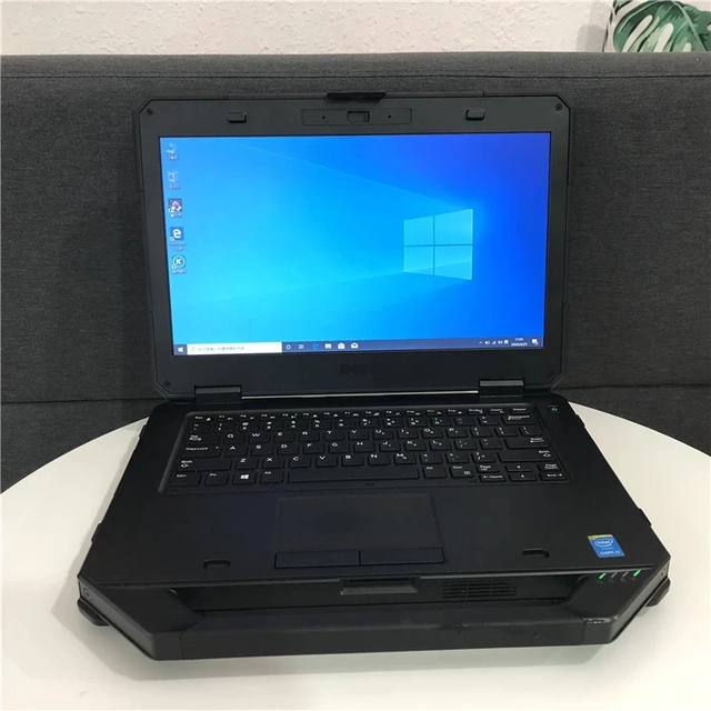 Second Hand Extreme Three-proof Laptop Dell Latitude 5414 I5 6300 8G 14.1Inch Screen WIFI With SSD Work for MB STAR C4 C5