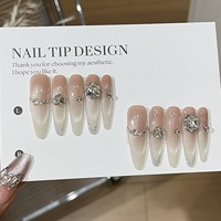 Ongles portables de vente chaude transfrontaliers purement faits à la main, détachables, nail art européen, américain, japonais et coréen haut de gamme