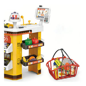 Juguete de rol de supermercado: Caja registradora, escáner, carrito de compras, juguetes educativos para niños - Product Image 6