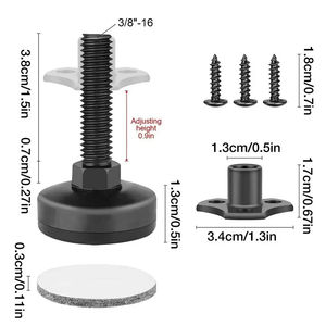 Pieds de nivellement réglables Pieds de meubles de protection en acier robuste Pieds Triangle Canapé Jambe Meubles Multi Spécification - Product Image 3