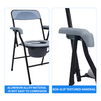 Toilettes portables pliables pour le camping, pour femmes enceintes, usage domestique, pour adultes, légères, écologiques, en acier inoxydable, sécuritaires pour la salle de bain