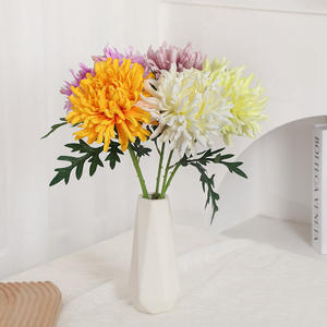 Flores de Crisantemo Artificiales de Plástico, Alta Simulación, Adornos Decorativos para el Hogar, Sala de Estar, Entrada - Product Image 2
