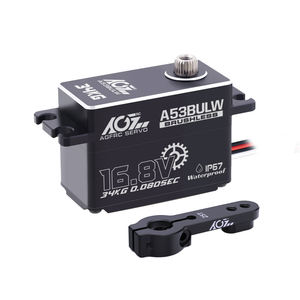 AGFRC A53BULW 4S Servo numérique brushless haute tension 34KG 0.08Sec ultra-rapide en métal à profil bas IP67 <span class=keywords><strong>WP</strong></span> 25T pour Crawler/Buggy 1/10 - Product Image 6