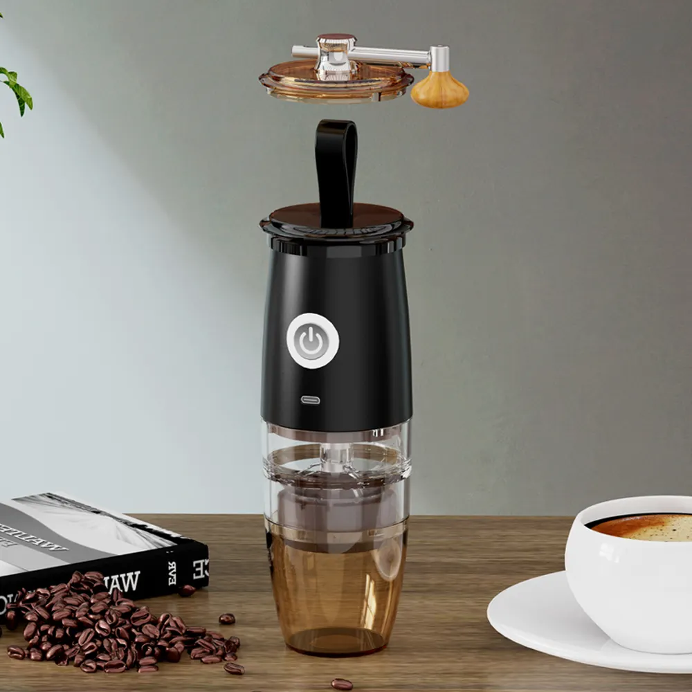 Draagbare Braam Koffiemolen, Elektrische/Manual 2-In-1 Cafe Grind, verstelbare Braam Molen Met 5 Precieze Grind Instelling Voor Drip/Espre