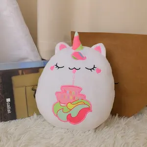 HECION Linda almohada suave juguete de peluche regalo de cumpleaños 25cm Super suave sofá decoración juguete regalo de Navidad almohada