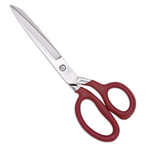 Ciseaux de tailleur en acier inoxydable 8 pouces, finition miroir rouge, tête droite, ciseaux de coupe domestiques - Product Image 4
