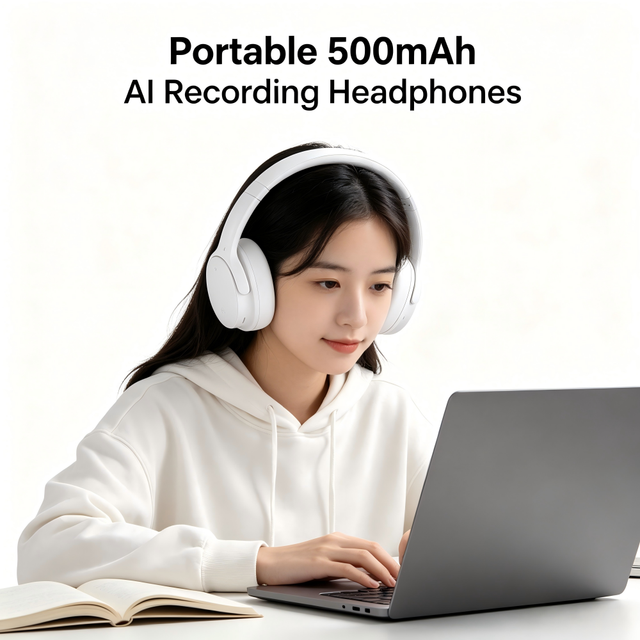 Good Quality Customized Multi-functional Portable 500mah Ai Translation Ai Recording Headphones