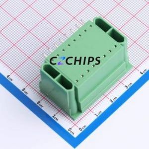 DB2ERHM-3.5-2*8P-GN Plug-in Terminal Block Bent Lead Through Hole,P=3.5mm Board-to-Board / Socket Closed Screw Fixing 2x8P 3.5mm - Product Image 2