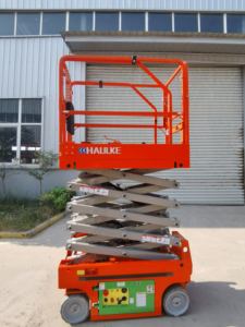 Plataforma Elevadora <span class=keywords><strong>de</strong></span> Tijera Mini Haulke: Plataforma Autopropulsada Eléctrica para Venta al por Mayor, Venta y <span class=keywords><strong>Alquiler</strong></span> - Product Image 2