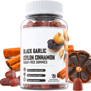 Suppléments à l'ail noir vieilli 1000mg Plus bonbons gommeux au chrome et à la cannelle ceylan biologique - Product Image 2