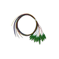12 Cores Bundles Fiber Pigtails SC UPC/APC Single Mode or Multi-mode LC FC ST 1.2m Pigtail Color Wear-resistant Fiber Tail Fiber