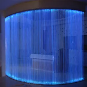 6In 1 0,75mm farbwechsel nder Glasfaser-Wasserfall-Licht vorhang mit Fernbedienung 450M Rolle mit klarem PVC-Jacken schutz