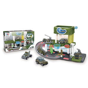 Jinming Vendita Calda Set Gioco <span class=keywords><strong>Garage</strong></span> Fai-da-Te per Bambini con Parcheggio e 3 Auto Militari in Metallo - Product Image 1