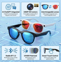 Gafas Inteligentes con Cámara de 2MP, WiFi, Traducción IA en Tiempo Real, Gafas Meta compatibles con Grabación de Fotos y Vídeos
