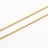 Nouveau Collier Chaîne Cubaine 3.2mm en Or Véritable 18K Bijoux Hip Hop Tendance Collier Chaîne en Or 18K de Dubaï