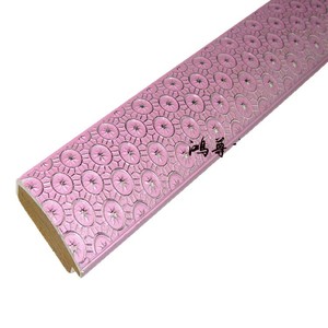 Pink Embossed Wood Trim <b>Frame</b> Lines 84 Meters Per Piece For <b>Wall</b> Decoration - Product Image 1