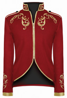 Costume de roi prince médiéval Renaissance brodé doré pour homme, cosplay adulte, veste longue à manches longues, vêtement de fête, manteau, taille plus