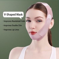 Masque de compression visage V-Line, sangle de lifting des plis nasogéniens, réducteur de double menton, bandage amincissant complet pour le visage, 1 an
