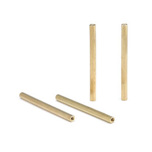 二重貫通円形ローレット加工銅柱（ナチュラル仕上げ、カスタマイズ可能なパッケージ） - Product Image 4