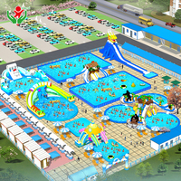Parc de jeux gonflables sur le thème personnalisé, résistant aux UV, grand équipement d'amusement pour hôtel-resort