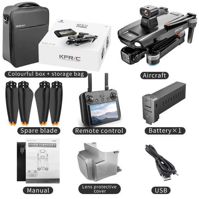KF104 Max 2 Drone RC 5G WIFI Drone 4K Professional With Aerial 3-Axis Anti-Shake Gimbal Obstacle Avoidance Brushless Quadcopter