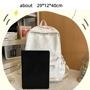 Mochila Casual de Gran Capacidad con Estampado Floral y Bordado, Estilo Japonés, Linda para Chicas, Ideal para Estudiantes - Product Image 2