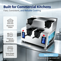 Machine de cuisson entièrement automatique pour nouilles frites, riz sauté, pâtes, friture à agitation automatique en forme de U pour la restauration asiatique à emporter