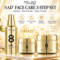 Coffret de Soins Anti-Âge au Collagène et NAD+ Marque Blanche : Sérum, Crème Contour des Yeux, Crème Visage Raffermissante et Éclatante