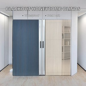 Blackout Honeycomb <b>Blinds</b> Pleated Screen Mesh Dual Combination Fly Screen & Honeycomb Shades - Product Image 3