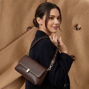 Bolso Mini Vintage de Cuero PU con Correa de Cadena Trenzada, Bolso Bandolera con Solapa, Bolso de Hombro Compacto para Uso Diario - Product Image 2