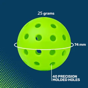 Bola de pickleball para exteriores de 40 agujeros TPE estable y duradera construida según las especificaciones de USAPA