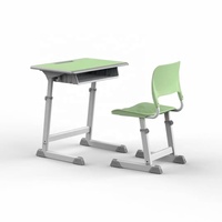 Table d'écriture scolaire bon marché pour bureau et chaise de salle de classe avec tiroir à livres pour ensemble de mobilier étudiant type d'emballage en bois