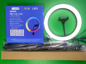 Anneau lumineux LED RGB de 12 pouces avec trépied et support de téléphone pour TikTok, YouTube, séance <span class=keywords><strong>photo</strong></span>, vidéo en direct, maquillage - Product Image 6