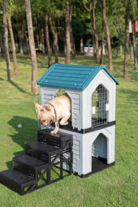 Casa de plástico multicapa para perros, caseta de fácil instalación para interiores y exteriores - Product Image 6