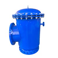Filtre à panier relevable manuel à ouverture rapide, de type annulaire et d'angle, pour conduite d'évacuation verticale droite, pour applications eau et huile