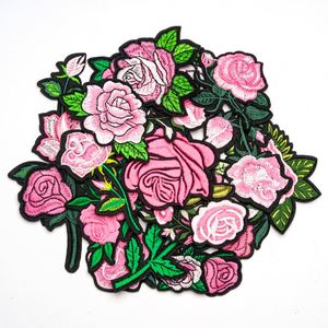 <b>Computer</b> Embroidery Blue pink Red Fairy Rose Flower Embroidery Cloth Patch for Multi-Use Clothing <b>Accessories</b> - Product Image 3