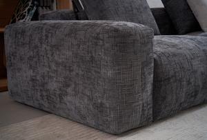 طقم أريكة مقطعية مخملية قابلة للضغط بتفريغ الهواء باللون الرمادي الداكن بتصميم كلاسيكي، أثاث غرفة المعيشة - Product Image 6