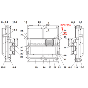 Ricambi Originali per Escavatori, Radiatore Carburante LN002330 LN001760 per SH200-5 SH210-5 SH350-5 SH360-6 LBX210X2 LBX360X2 LBX360X3 - Product Image 6
