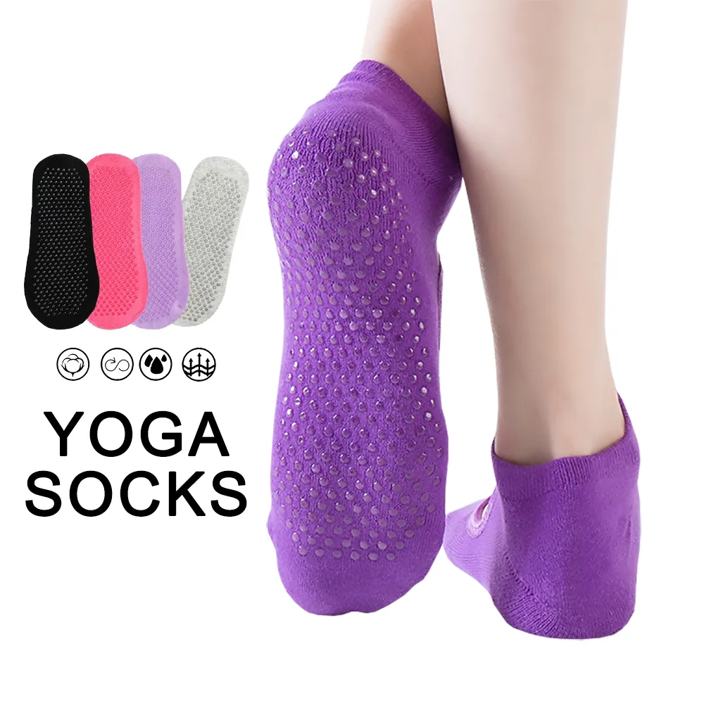 Носки Uron, женские носки для йоги, нескользящие носки для йоги, пилатеса, идеально подходят для пилатеса, балета, танцев из Китая
