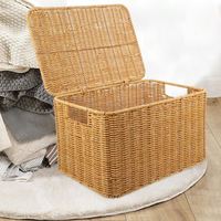Panier à linge en toile, boîte à pain en métal à rabat, lot de 3 paniers à linge, paniers à fruits à bascule, paniers en résine peu profonds, pliables